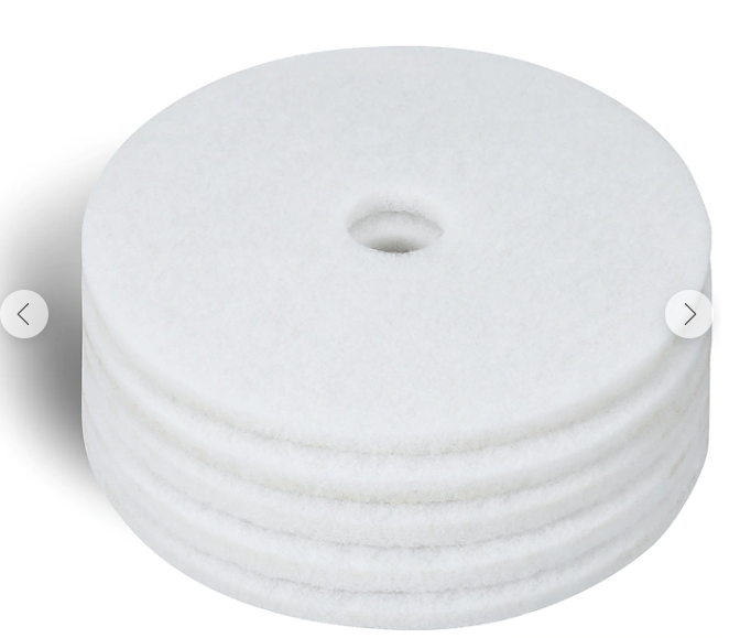 Coastwide Professional™ 20" Polishing Floor Pad, White, 5/Carton