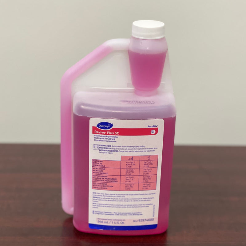 Revive Plus SC 51 Hard Floor Cleaner for Diversey Accumix, Citrus, 946 mL / 1 U.S. Qt
