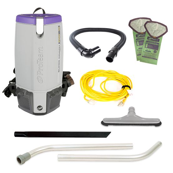Super Coach Pro 10, 10 qt. Backpack Vacuum w/ Hard Surface Flooring Kit w/ Nylon Brush Tool