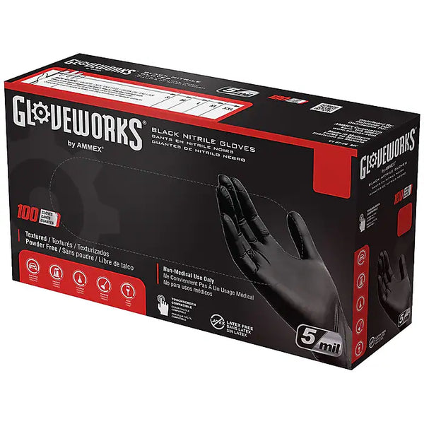 GloveWorks GPNB Nitrile Industrial Grade Gloves - Medium