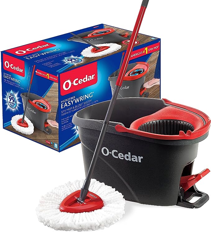 O-Cedar Easywring Microfiber Spin Mop & Bucket Floor Cleaning System