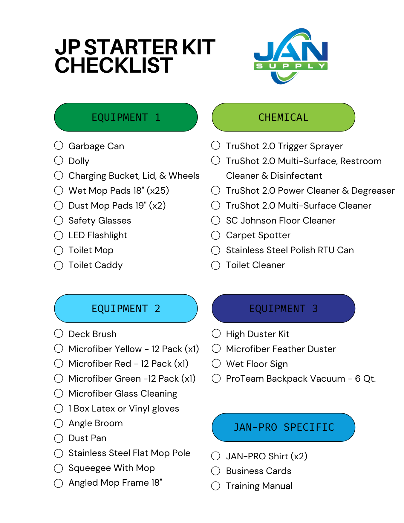 Jan-Pro Starter Kits | Cleaning Company Starter Kits