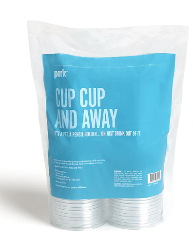 Perk Plastic Cold Cup, 16 Oz., Clear, 500/Carton (