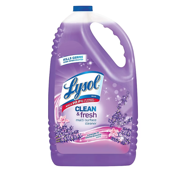 Lysol Clean/Fresh Lavender Cleaner, Liquid, 1.13 gal.