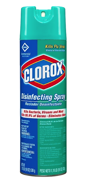 Clorox Commercial Solutions® Disinfecting Aerosol Spray, Fresh Scent, 19 Ounces, Pack of 12