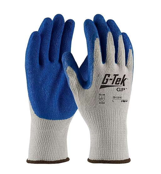 G-Tek® Coated Work Gloves, CL Seamless Cotton/Polyester Knit With Latex Coating, XL, 12 Pairs