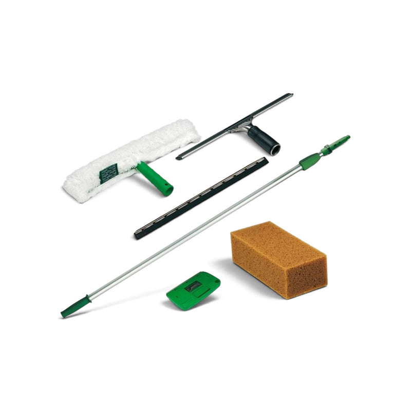 Unger Pro Window Kit - Pole, Squeegee, Sponge, and Scraper