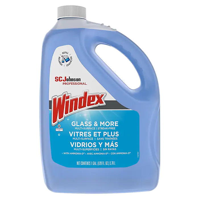 Windex Glass Cleaner with Ammonia-D, Floral, 128 oz.