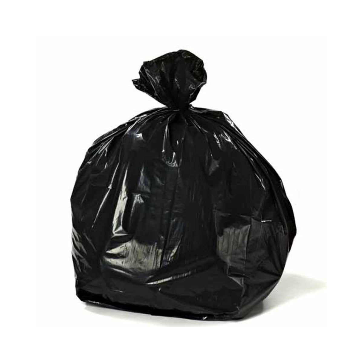 40-45 Gallon Black Trash Bags 40x48 12 Micron 250 Bags