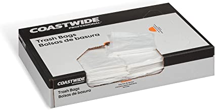 Coastwide Professional™ 10 Gal. Trash Bags, High Density, 6 Mic, Natural, 50 Bags/Roll, 20 Rolls