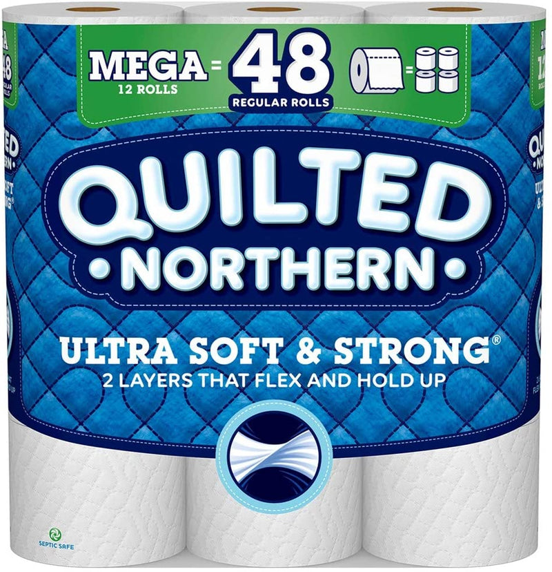 Quilted Northern Ultra Soft & Strong 2-Ply Standard Toilet Paper, White, 328 Sheets/Roll, 18 Rolls/Case
