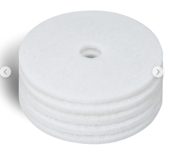 Coastwide Professional™ 20" Polishing Floor Pad, White, 5/Carton