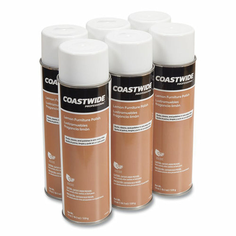 Coastwide Professional™ Furniture Polish, Lemon Scent, 19 Oz. -6/Case