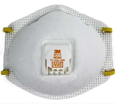3M™ Disposable Particulate Respirator N95 with 3M™ Cool Flow™ Valve, 10/Box