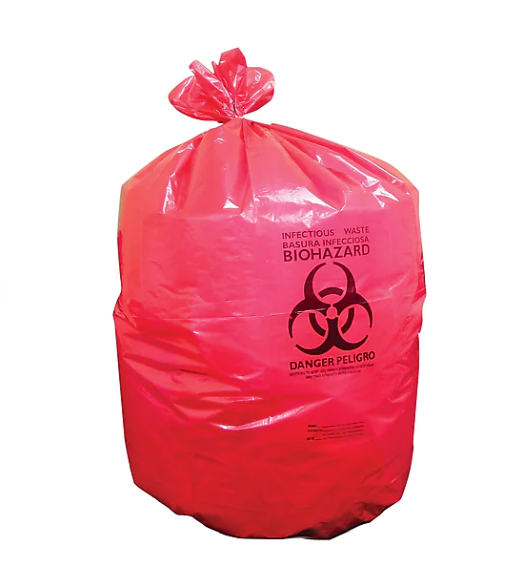 Heritage 10 Gal. Biohazard Liners, Red, 23