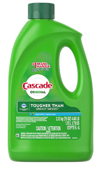 Cascade Dishwasher Detergent Gel, Fresh Scent, 75 oz.,