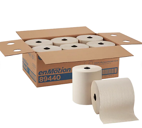 enmotion Recycled Hardwound Paper Towels, 1-ply, 700 ft./Roll, 6 Rolls/Carton