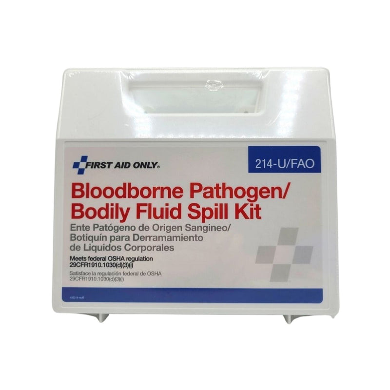 Wall-Mount Bloodborne Pathogen And Bodily Fluid Spill Kit | 23 pieces