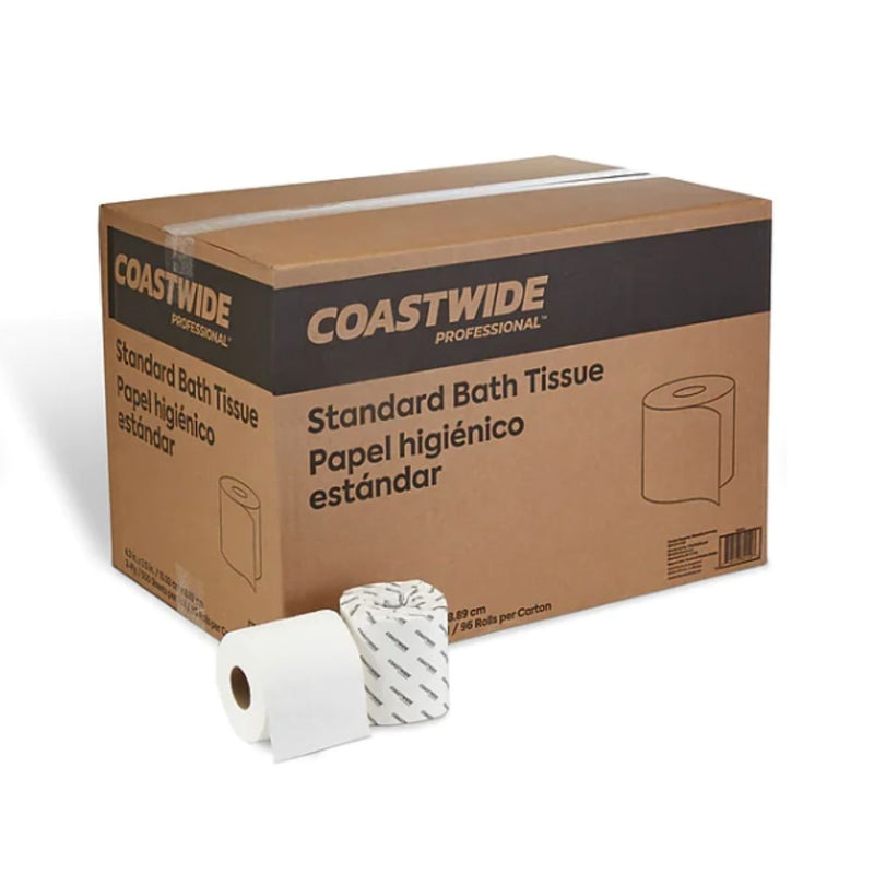 Coastwide Professional™ 2-Ply Standard Toilet Paper, White, 500 Sheets/Roll, 96 Rolls/Carton