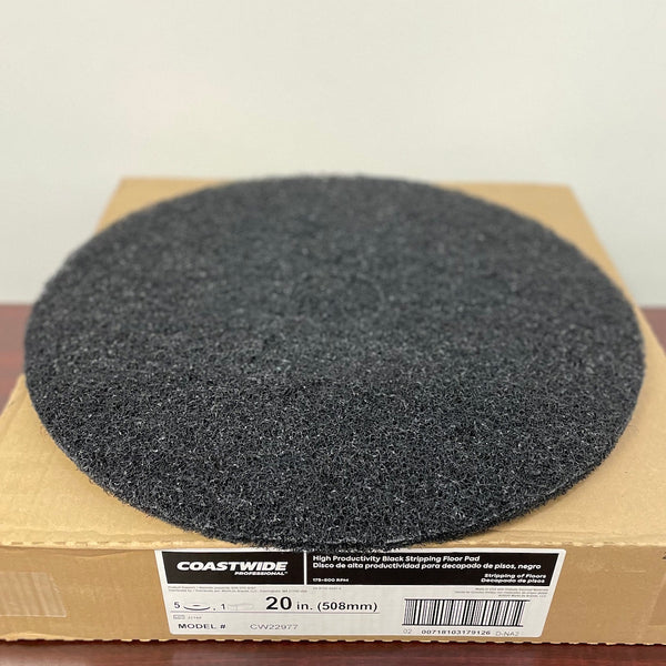 Coastwide Professional™ High Productivity 20" Stripper Floor Pad, Black
