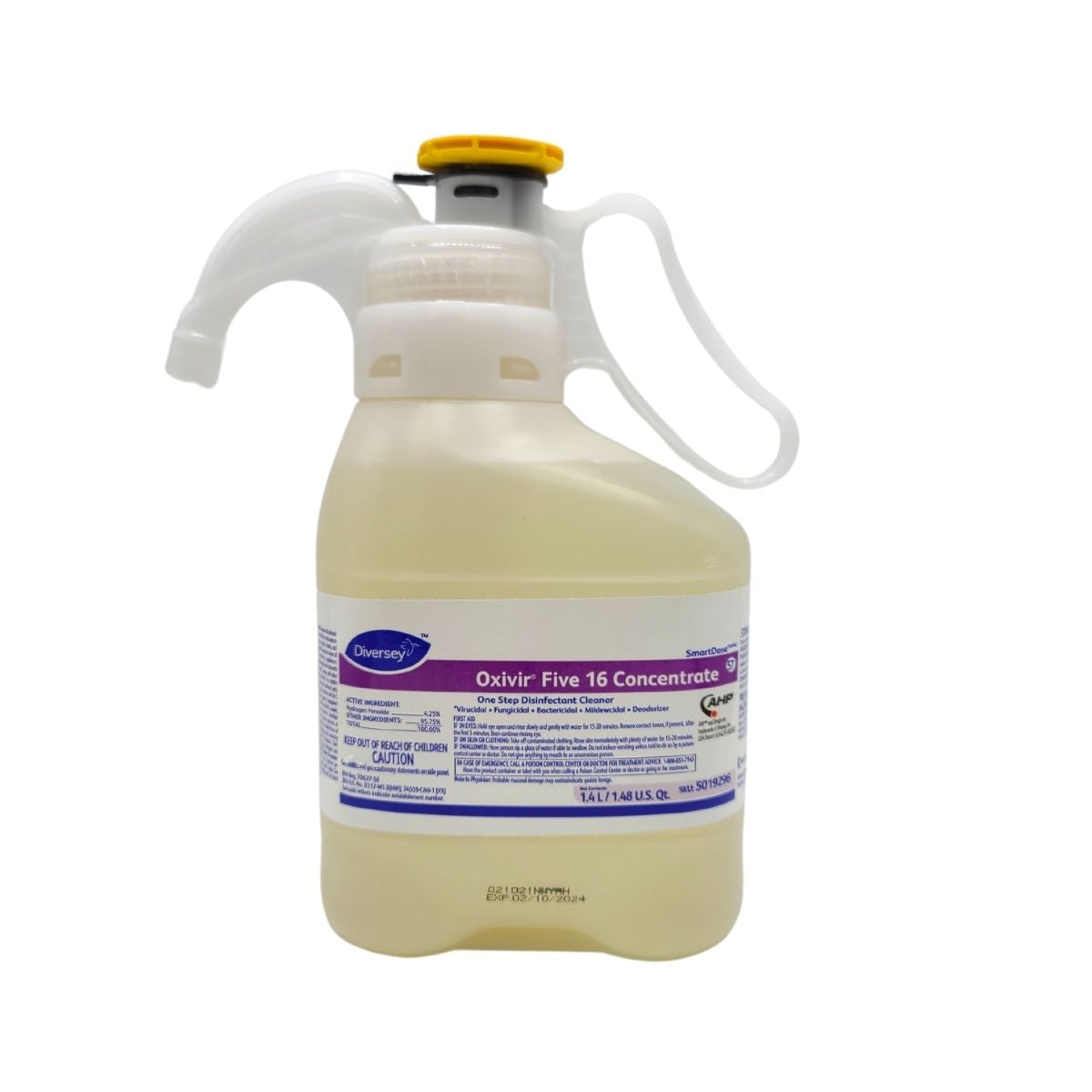 Oxivir Five 16 Diversey SmartDose Disinfectant, Liquid, 47.3 Oz.