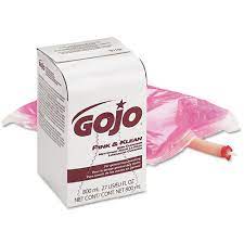 GOJO Pink & Klean Skin Cleanser Industrial Hand Soap, Floral Scent, 800mL Refill, 12/Case
