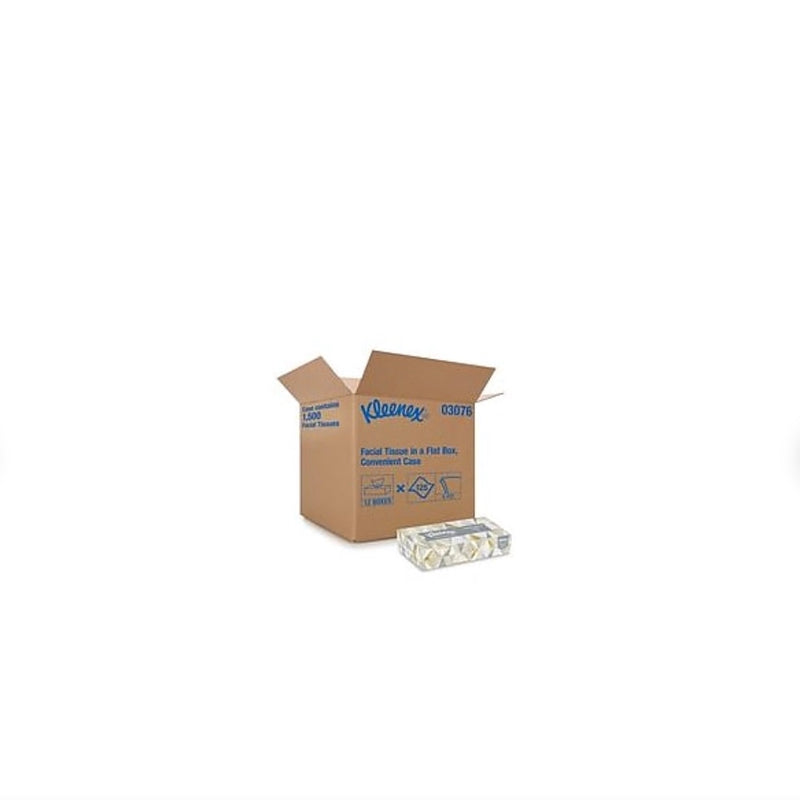 Kleenex Standard Facial Tissue, 2-Ply, White, 125 Sheets/Box