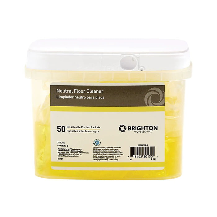 Brighton Professional™ Neutral Floor Cleaner Dissolvable Portion Packets , Lavender Scented, 50/Pack