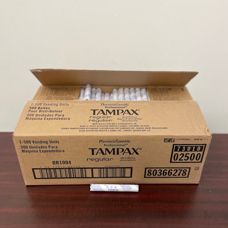 Tampax Regular Tampons, 500/Carton