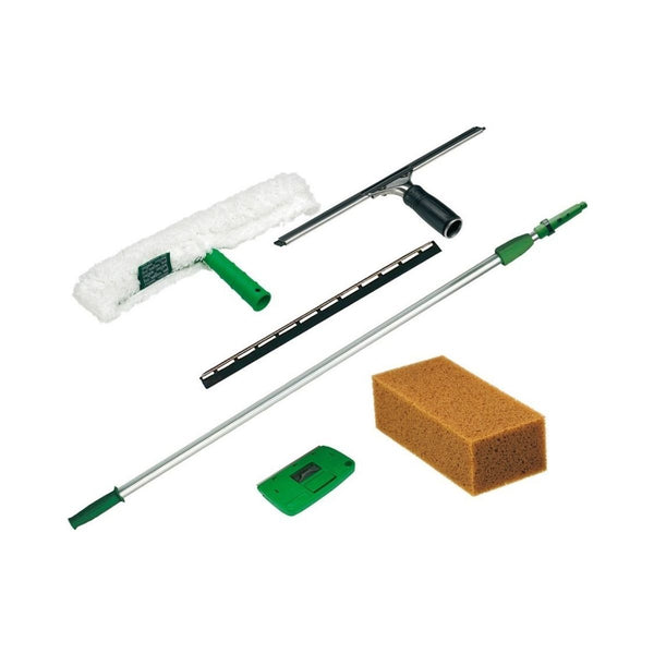 Unger Pro Window Kit - Pole, Squeegee, Sponge, and Scraper