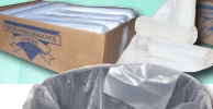24 X 32 LOW DENSITY CLEAR LINER 1 MIL 250/CS 12-16 Gallon