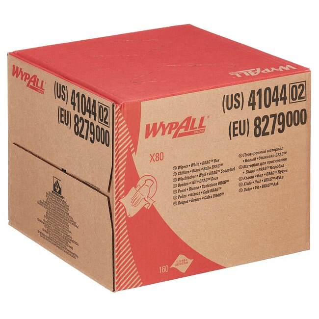 WypAll X80 HydroKnit Wipers, White 160/Carton